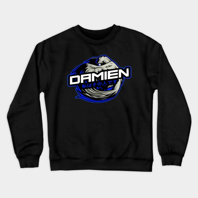 Damien Turner Logo Blue Crewneck Sweatshirt by SGW Backyard Wrestling